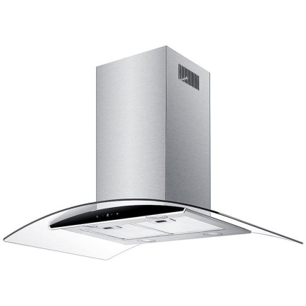 Falco 90Cm Island Curved Glass Extractor Fan AR-90-809