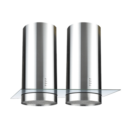 Falco 120Cm Island Double Round S/S/Glass Extractor FAL-120-IRS