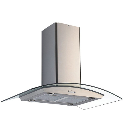 Falco 90Cm Island Curved Glass Extractor Fan FAL-90-I38S