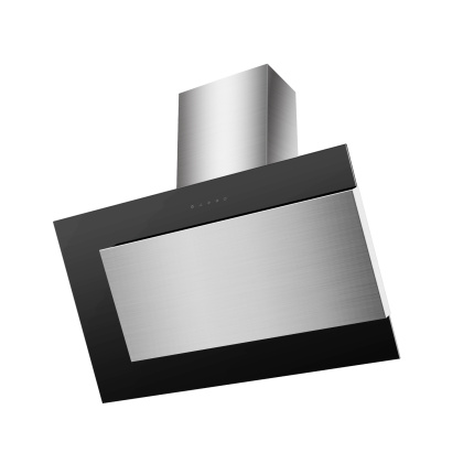 Falco 90Cm 45 Deg Black Glass & S/Steel Extractor FAL-9085
