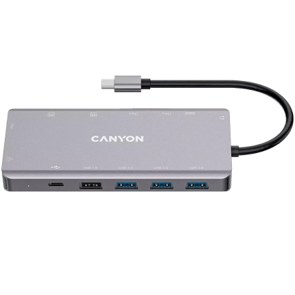 Canyon Hub DS-12 13in1 4k USB-C Dark Grey CNS-TDS12