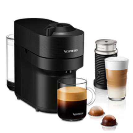 Nespresso Vertuo Pop Liquorice Black & Aeroccino Milk Frother Bundle